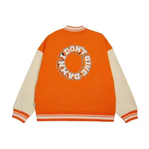 Orange Varsity Jacket "Damn"