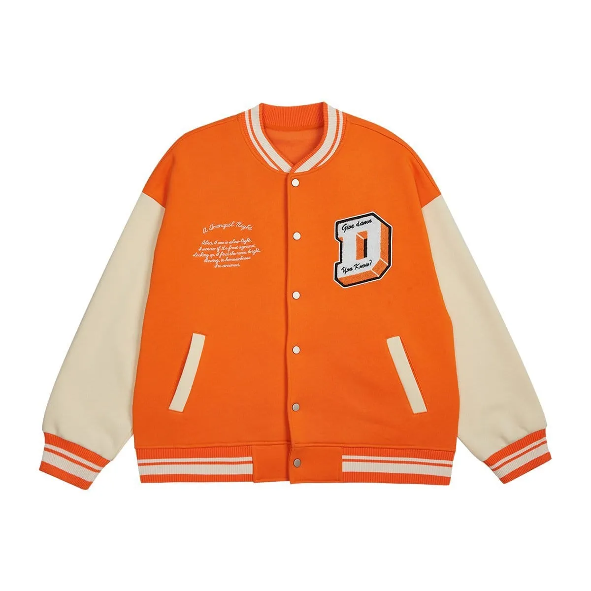 Orange Varsity Jacket "Damn"