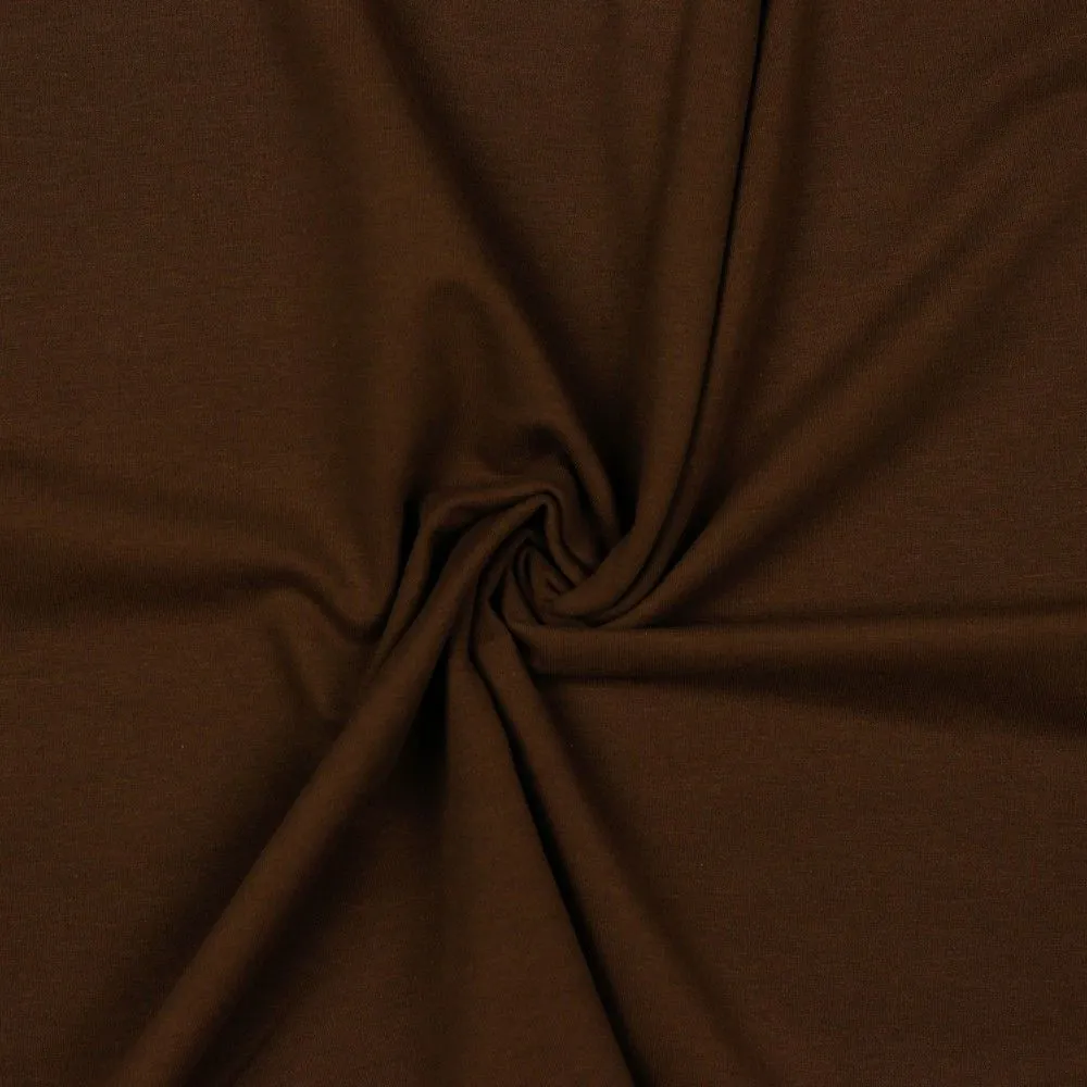 Peach Soft GOTS Organic Cotton Sweat-shirting in Brown