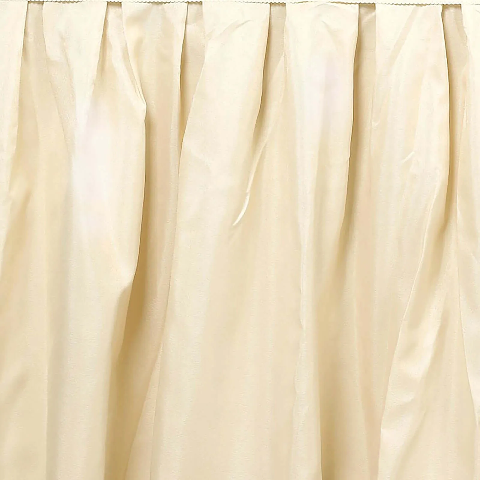 Polyester Table Skirt 17ft Beige - Stylish Pleated Table Cover