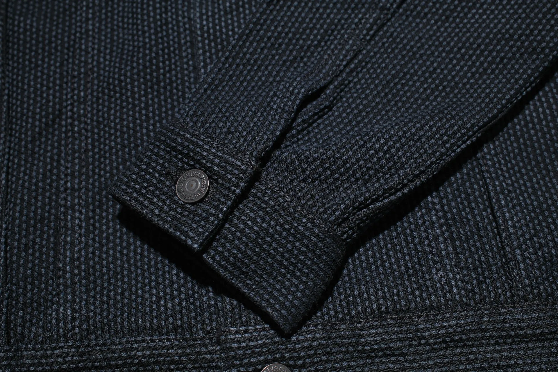 Pure Blue Japan 14oz Sashiko Type 3 Jacket (Black)