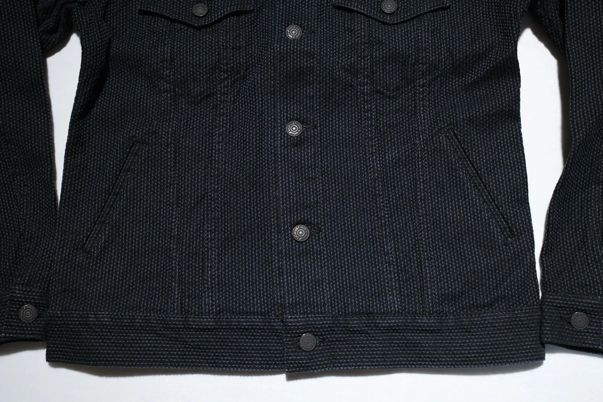 Pure Blue Japan 14oz Sashiko Type 3 Jacket (Black)