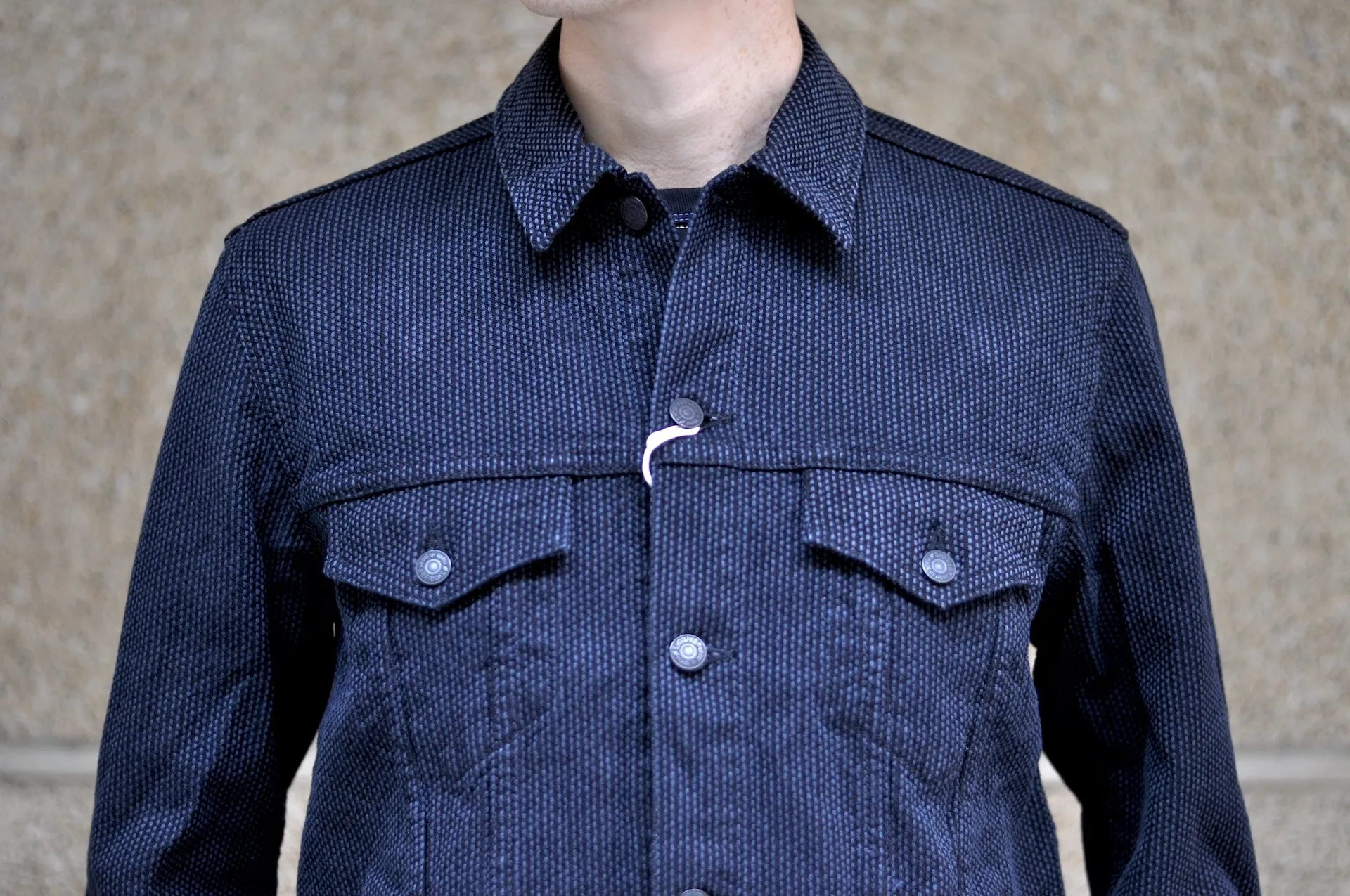 Pure Blue Japan 14oz Sashiko Type 3 Jacket (Black)
