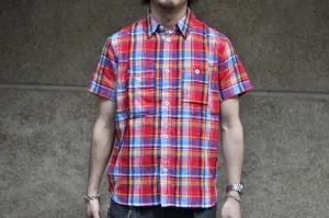Pure Blue Japan 8oz Double Gauze S/S Workshirt (Red)