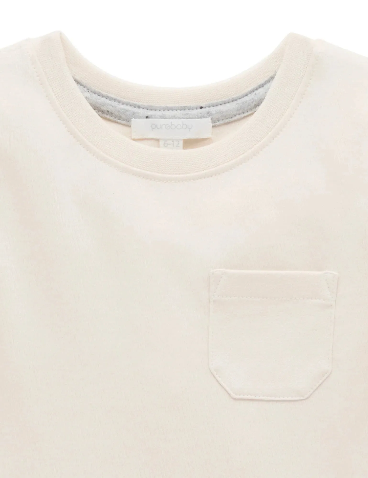 Purebaby - Thick Basic Long Sleeve Tee Cloud