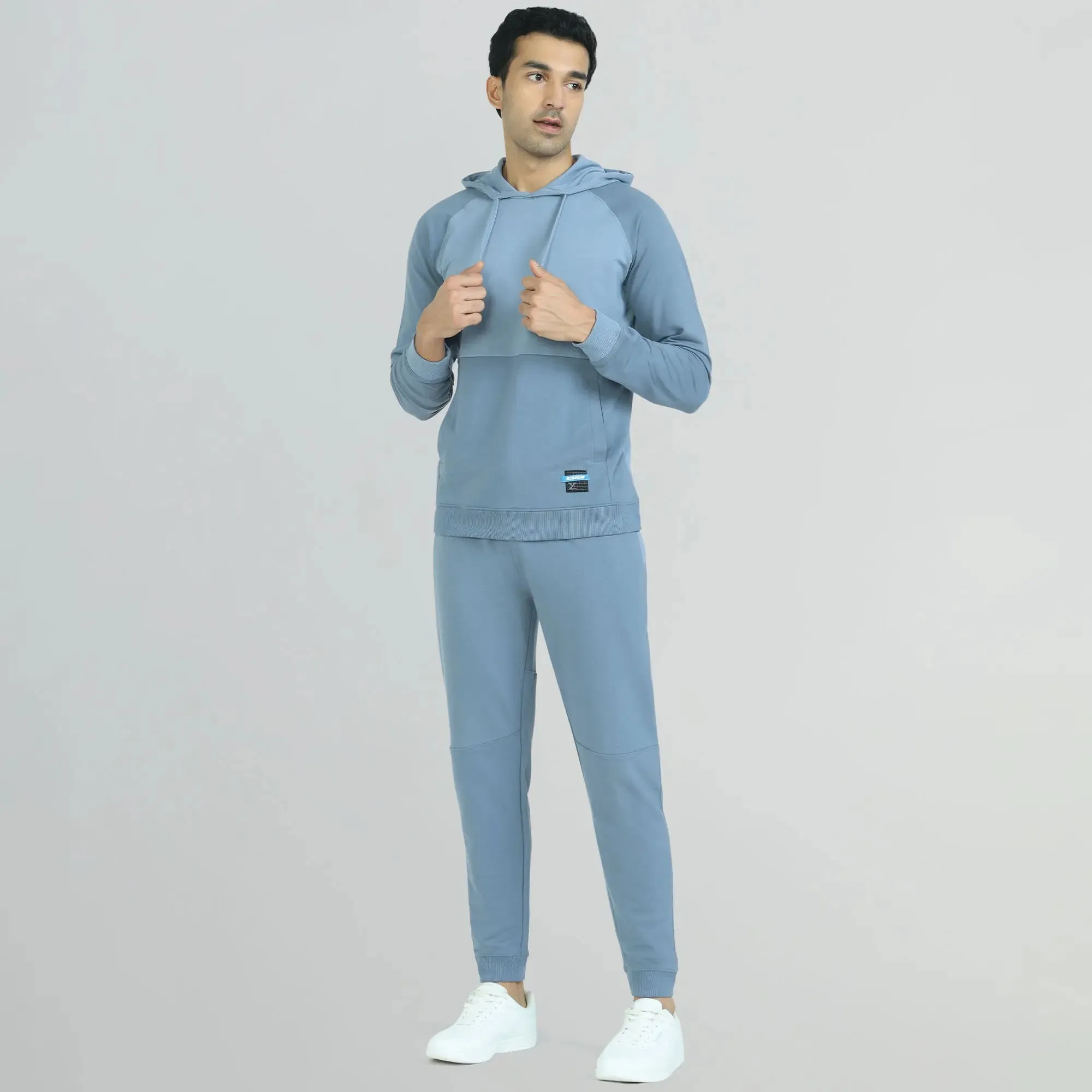 Quest French Terry Cotton Hoodies Ice Blue