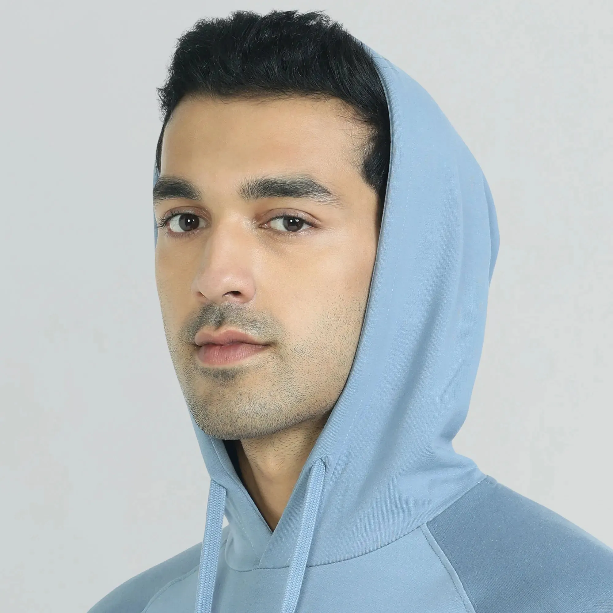 Quest French Terry Cotton Hoodies Ice Blue