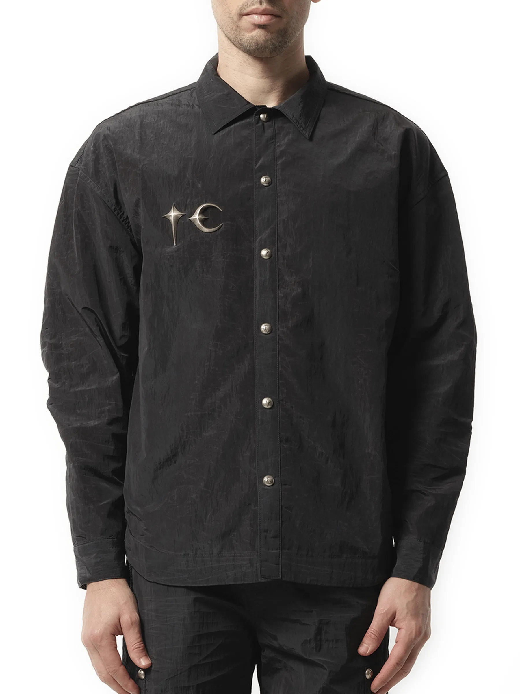 Scarred Officer Shirt in Black
