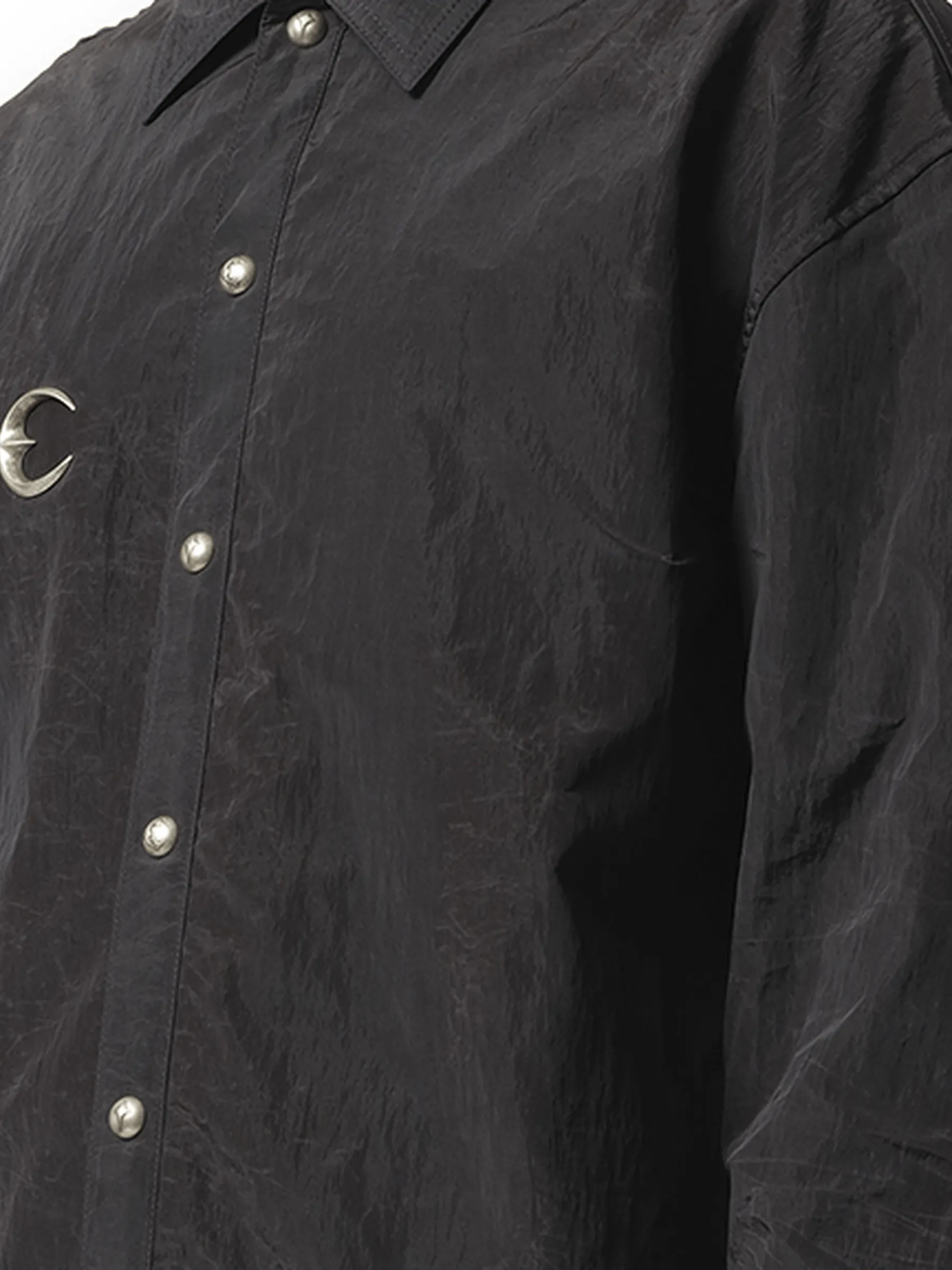 Scarred Officer Shirt in Black