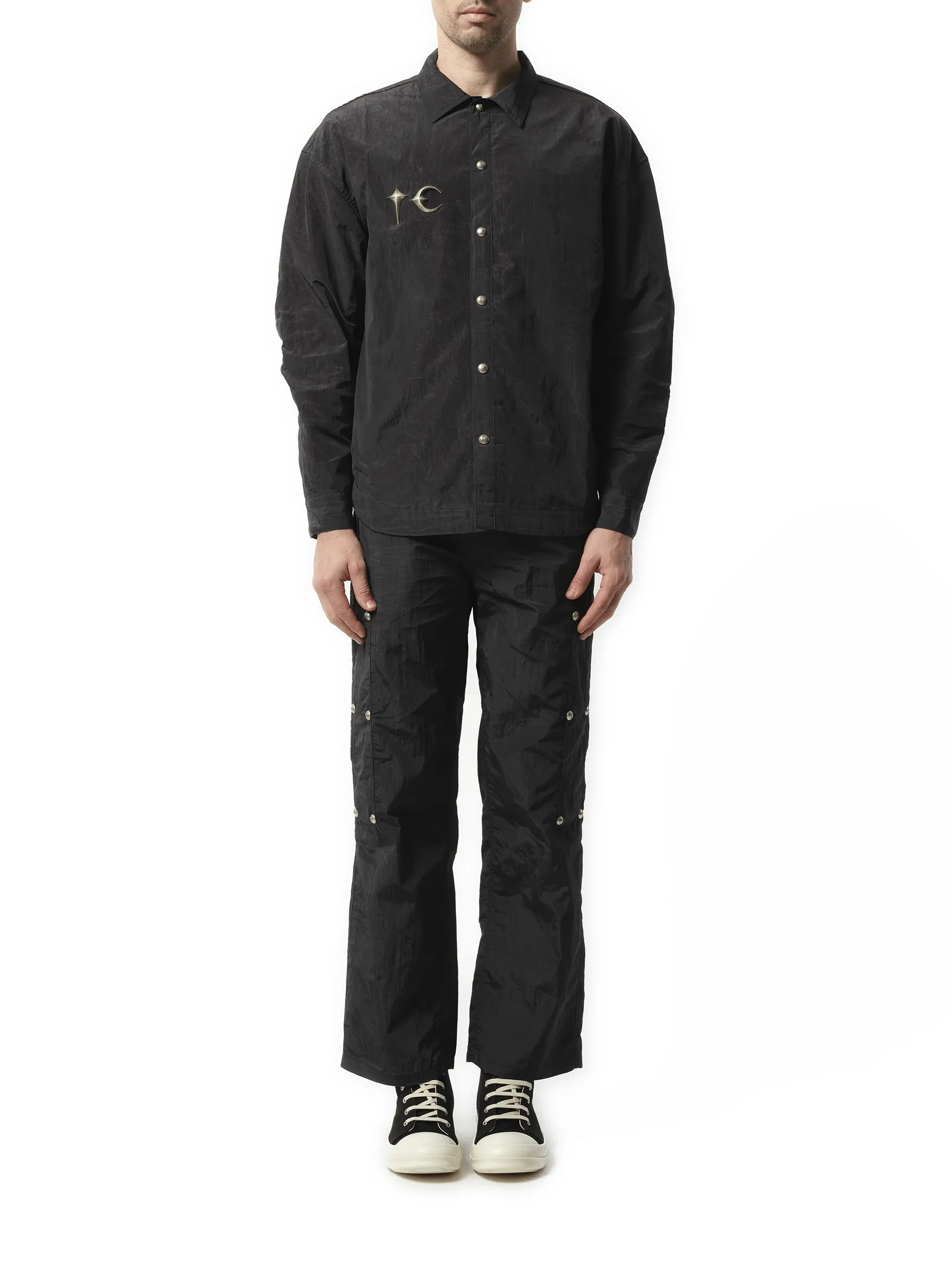 Scarred Officer Shirt in Black
