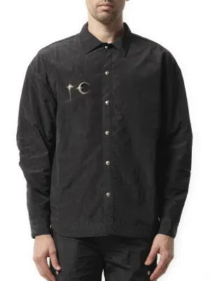 Scarred Officer Shirt in Black