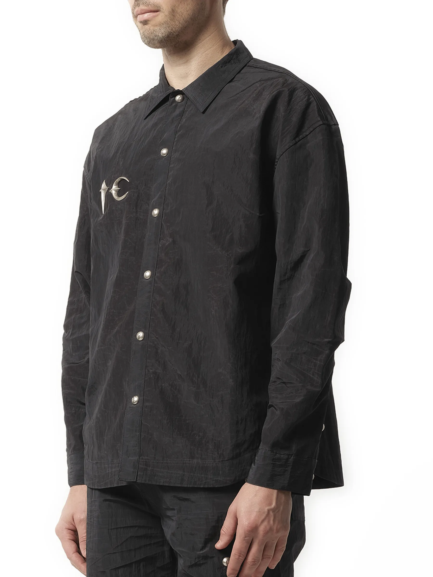 Scarred Officer Shirt in Black