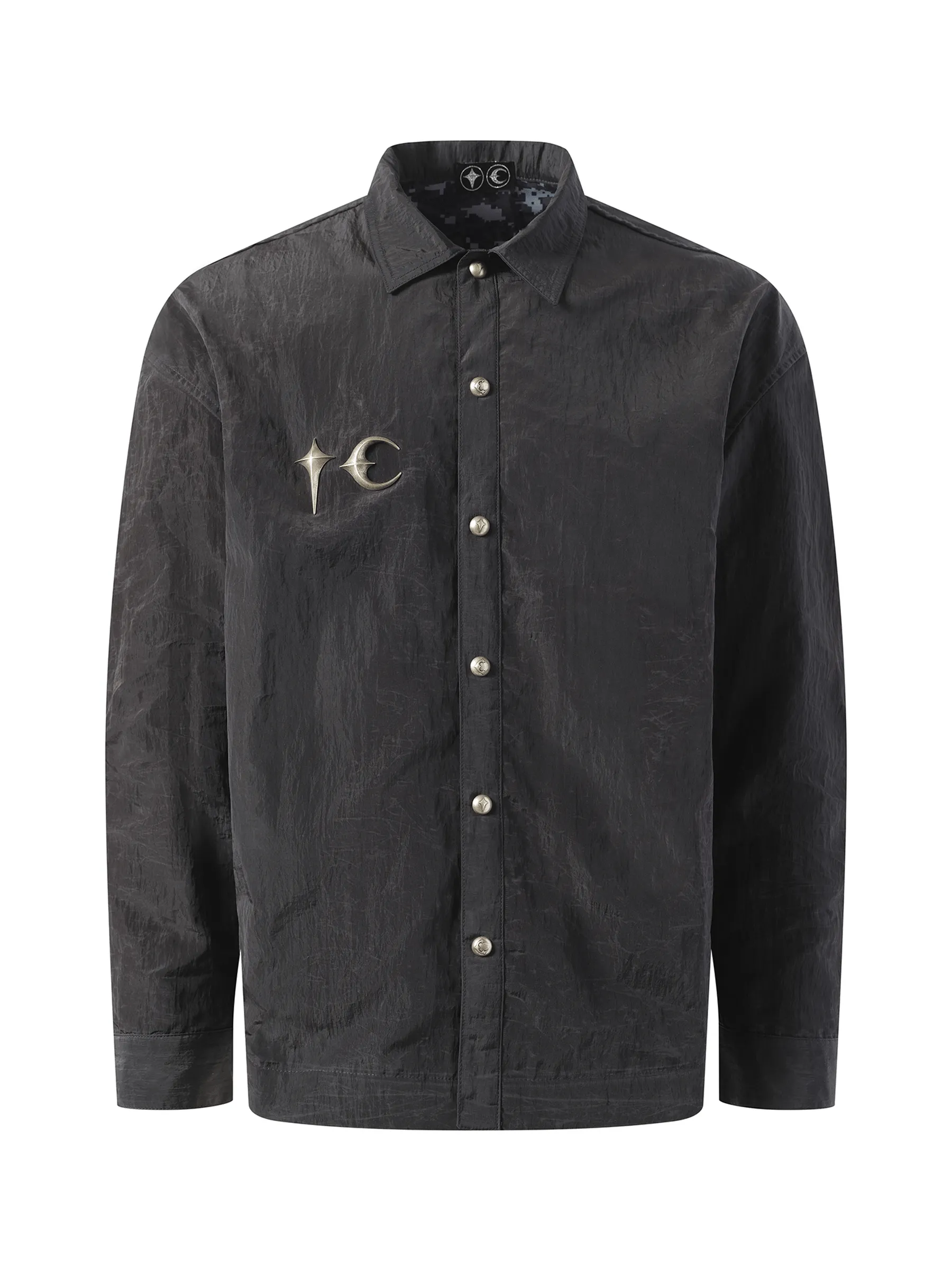 Scarred Officer Shirt in Black