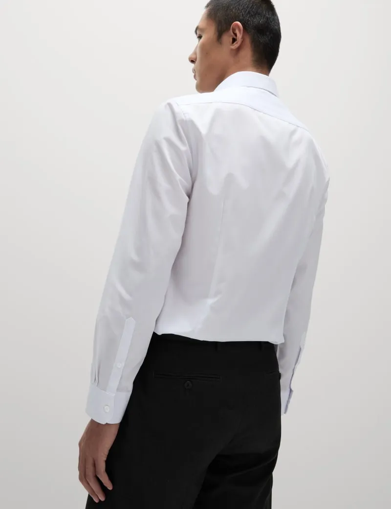 Slim Fit Easy Iron Cotton Blend Shirt