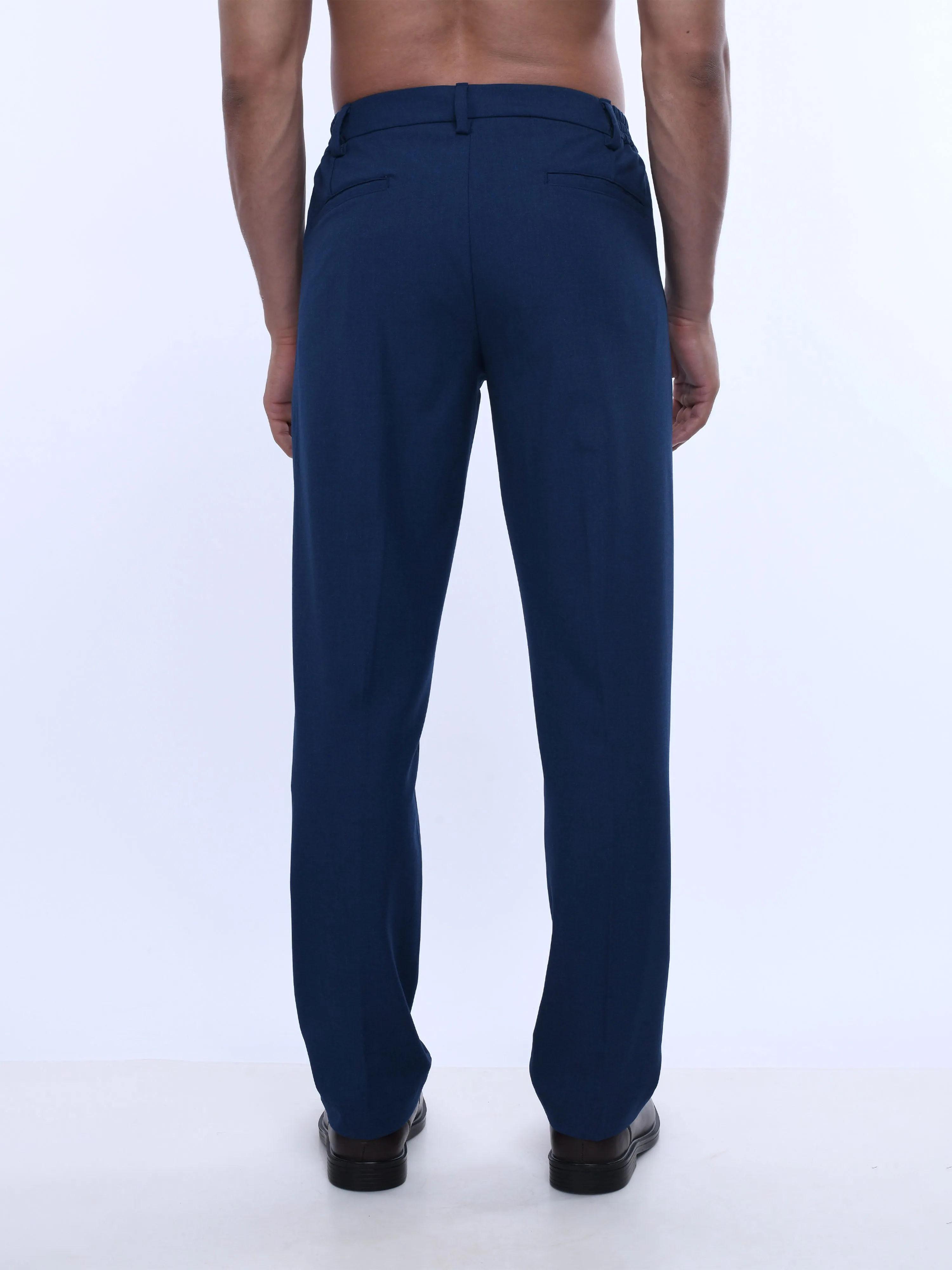 Soft Handle Tailored Blue Trousers
