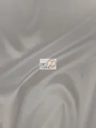Solid Polyester Taffeta 58"/60" Fabric / Silver / Sold By The Yard
