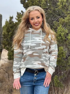 Texas True Threads Jess Camo Hooded Sweatshirt