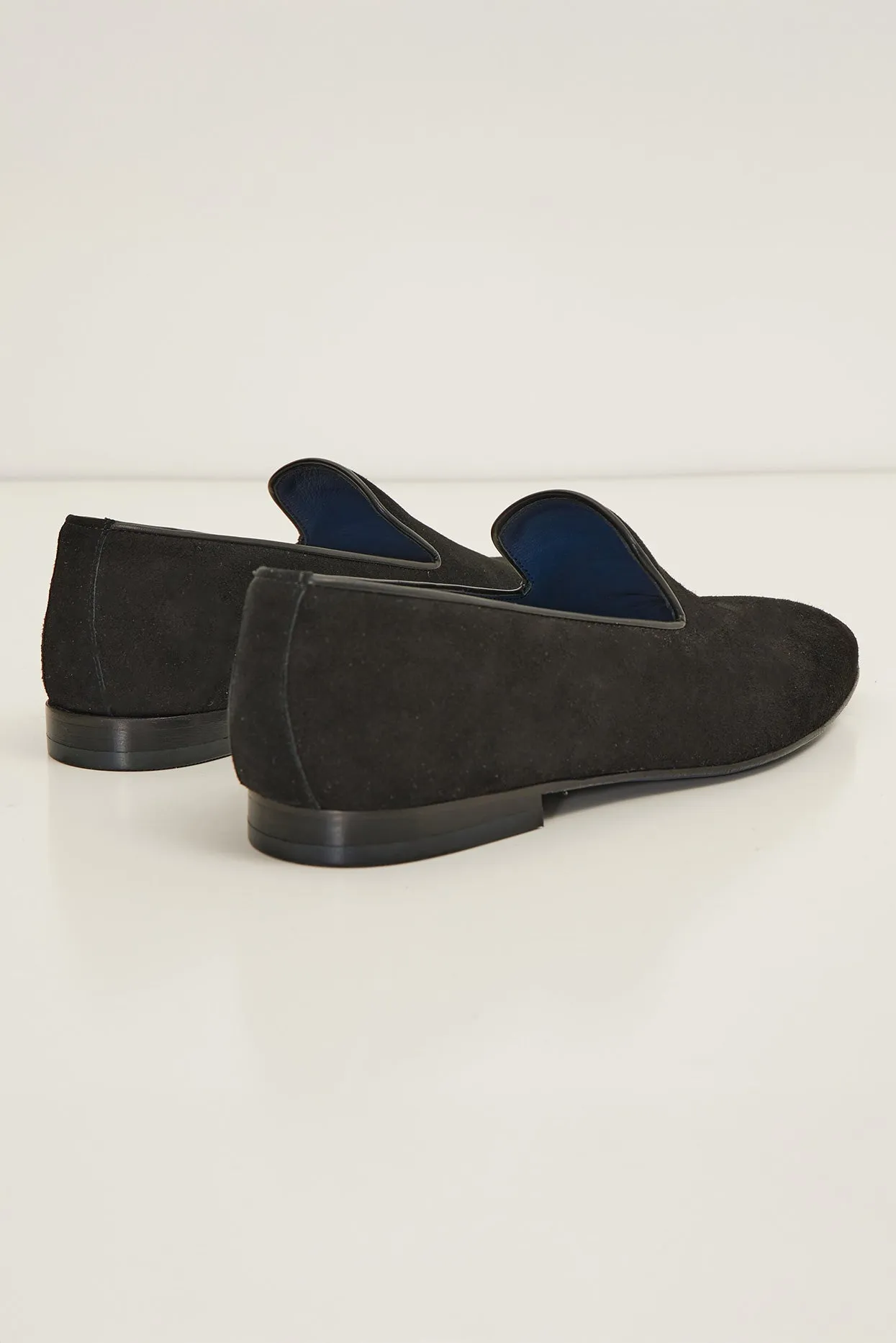 The Formal Leather Loafer - Black Suede