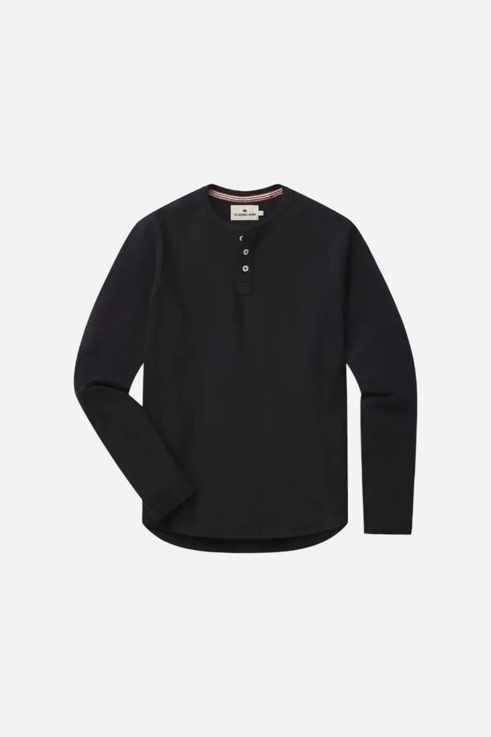 The Normal Brand Puremeso Everyday Henley in Black