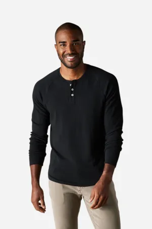 The Normal Brand Puremeso Everyday Henley in Black
