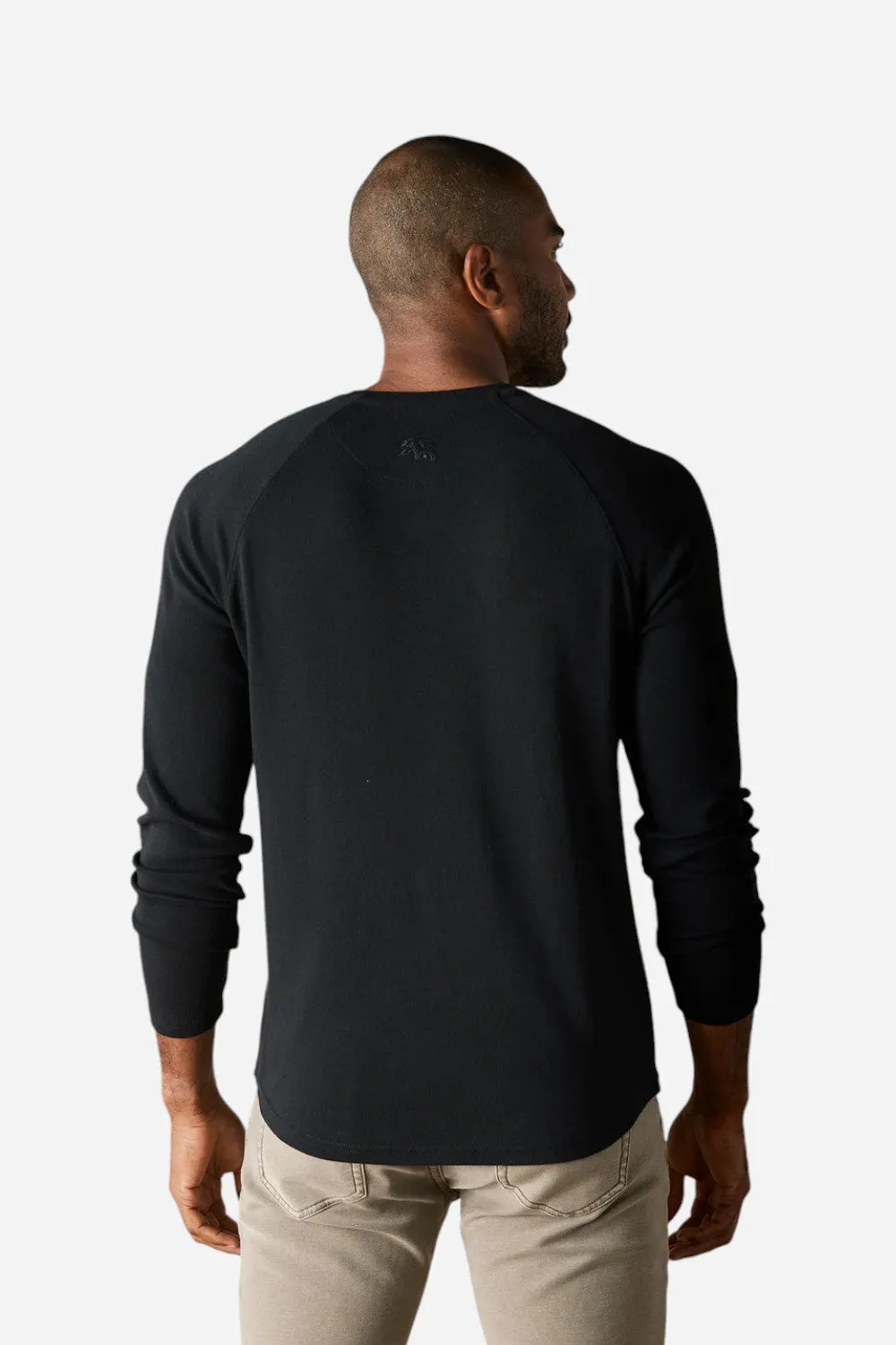 The Normal Brand Puremeso Everyday Henley in Black