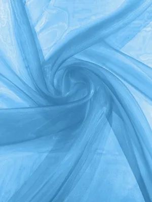Turquoise 58/60"Wide 100% Polyester Soft Light Weight, Sheer Crystal Organza Fabric Sold By The Yard