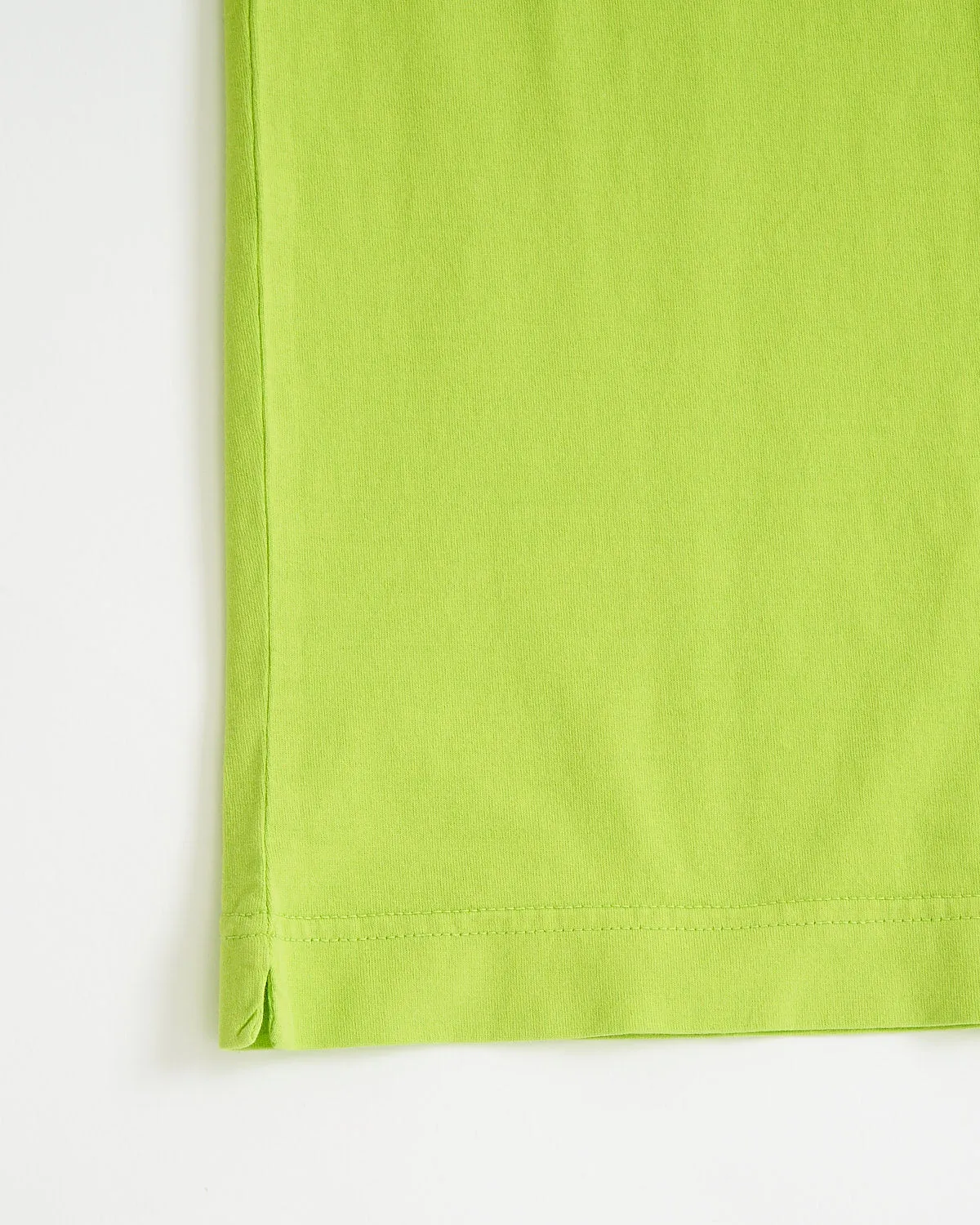 Washed Cotton Crewneck T-Shirt / Lime