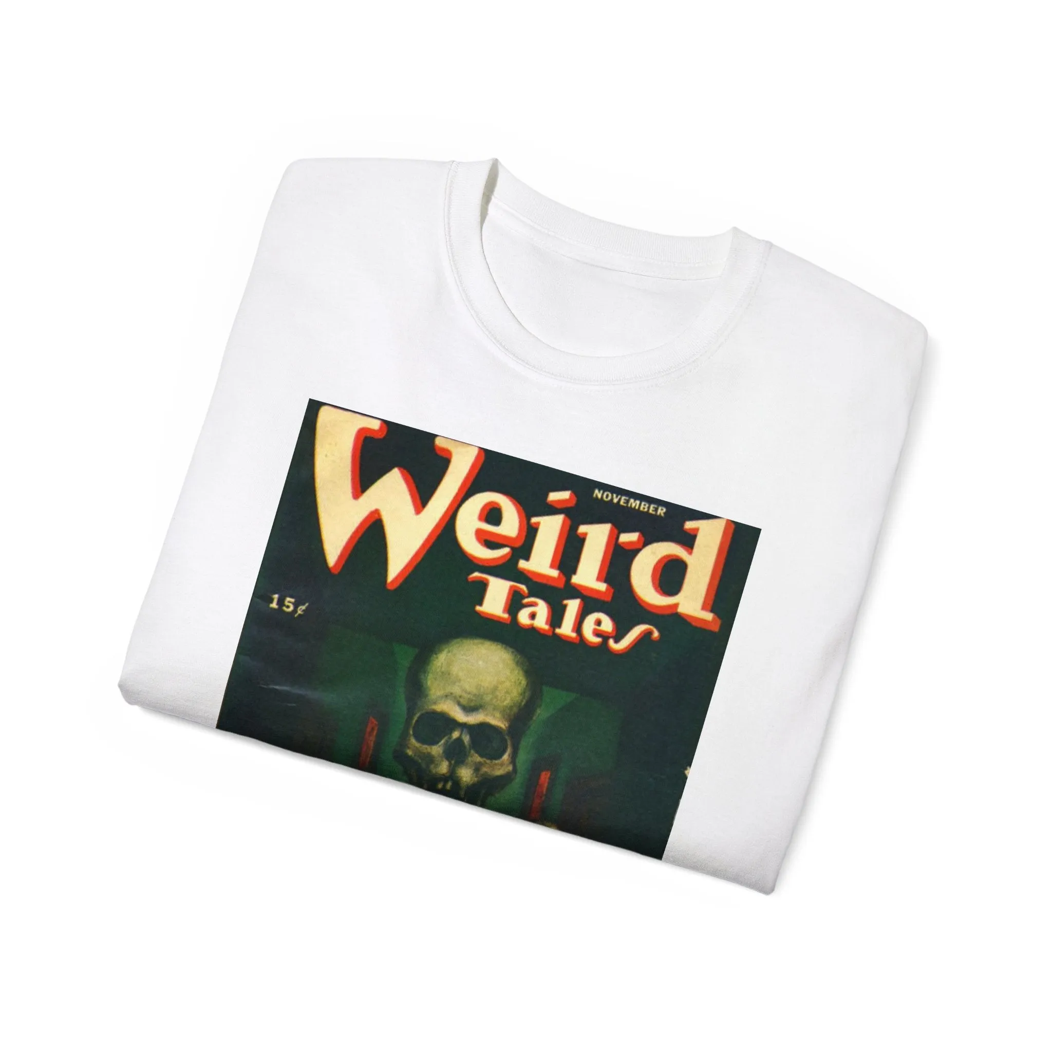 Weird Tales November 1945 White T-Shirt Gildan 2000 Cotton Unisex