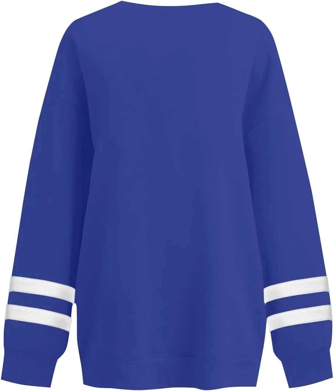 Women's Sweatshirts Loose Casual Trendy Long Sleeve Striped Printed Crew Neck Oversized Sports Sweatshirt Plus Size, S-5XL