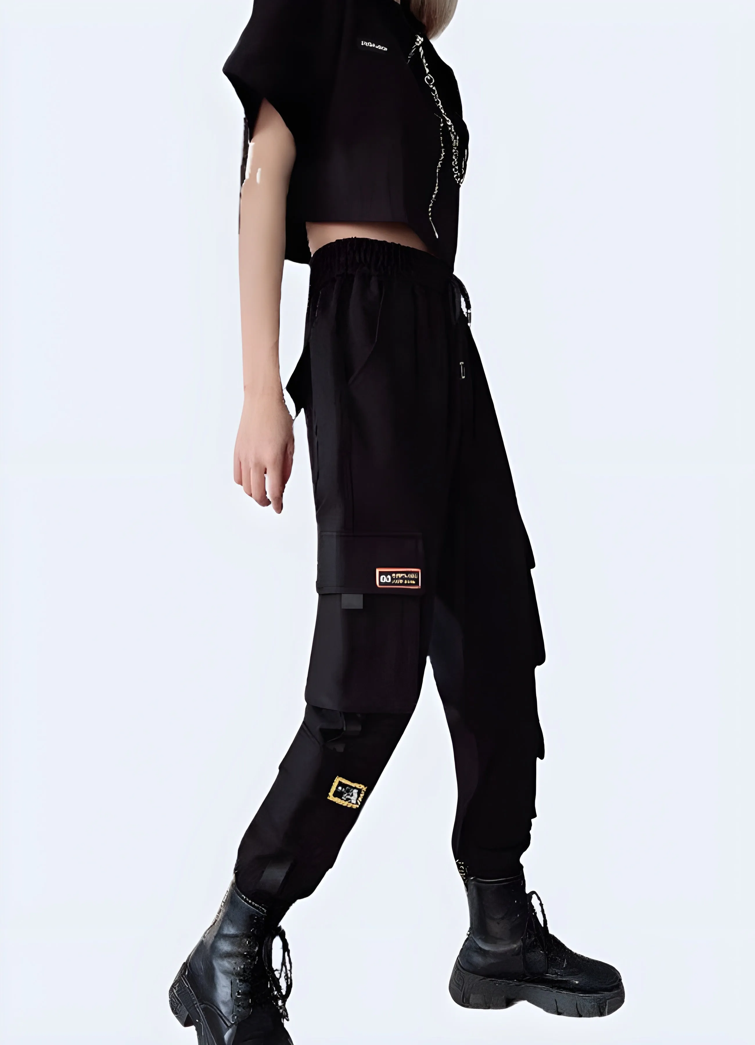 Women's Techwear Pants with Adjustable Hem