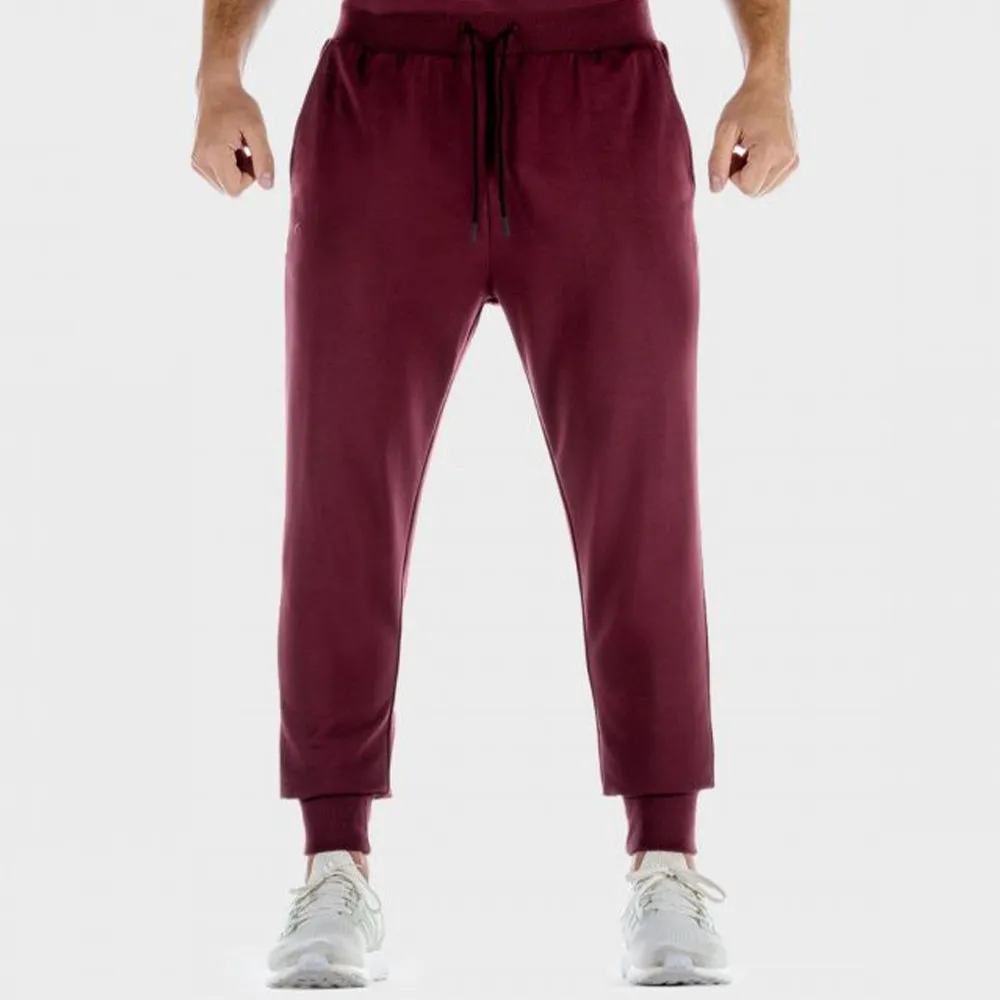 ZR Man Zip Pockets Comfortable Maroon Trouser 11693